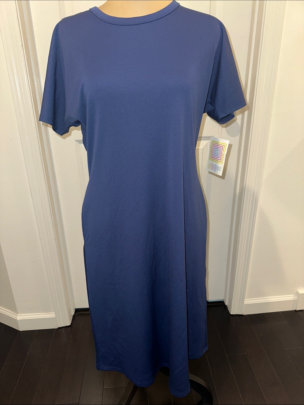 LuLaRoe Solid Navy Midi Dress